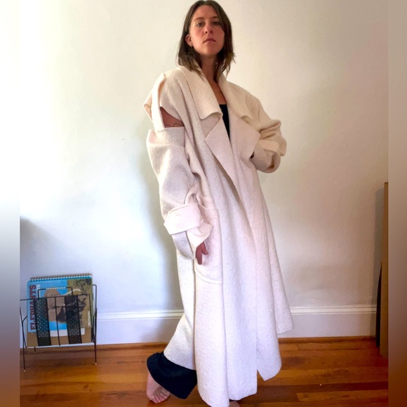 Oversized Asymmetrical Coat - Picture 3 of 6